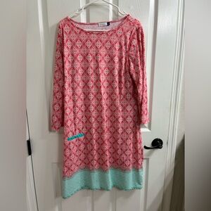 Cabana Life Coral and Mint dress, XL